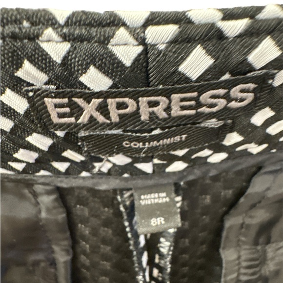 Express Columnist Black & White Checkered Pants with 4 Pockets Size 8R - Picture 8 of 13